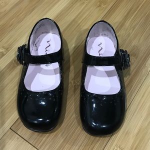Mia black patent leather toddler dress shoes